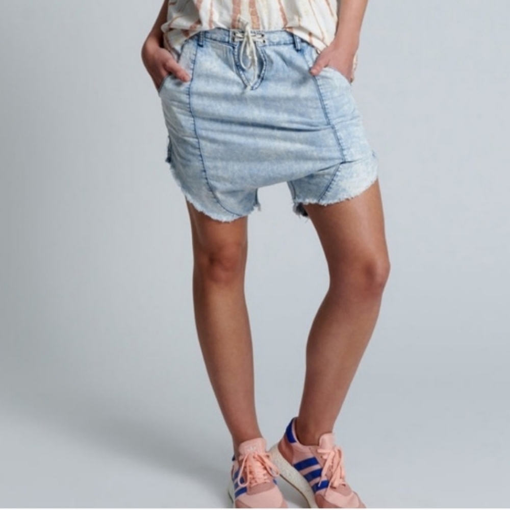 New Luxe Harem Denim Shorts by One Teaspoin